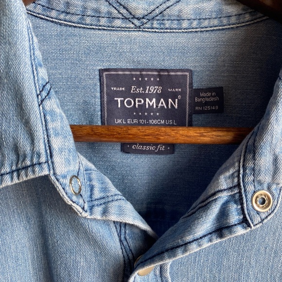 Topman Denim Button Down - Picture 2 of 3
